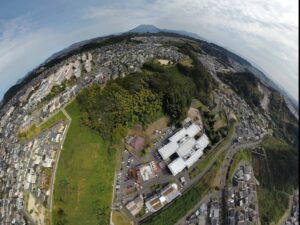 ドローン撮影 in 鹿児島！　上空から桜島が見える介護施設さんを空撮