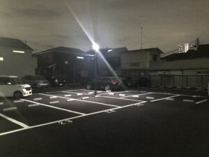 駐車場に電気が来ました！点灯式開催！